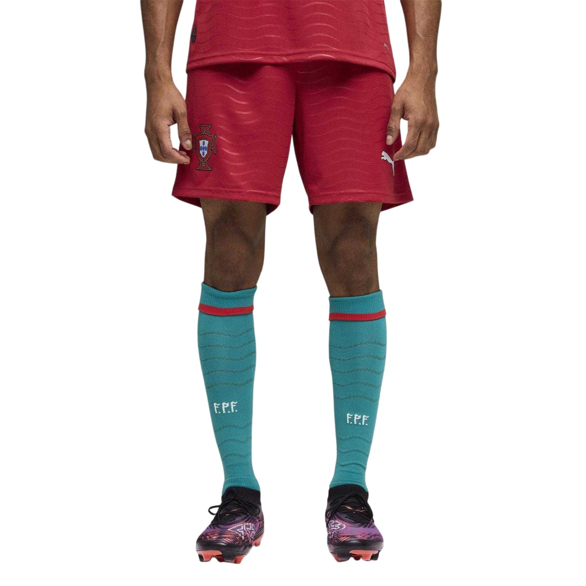 Red-Green - Side - Puma Mens World Cup 2026 Portugal Home Shorts