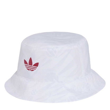 White-Red - Back - Adidas Mens Liverpool FC Bucket Hat