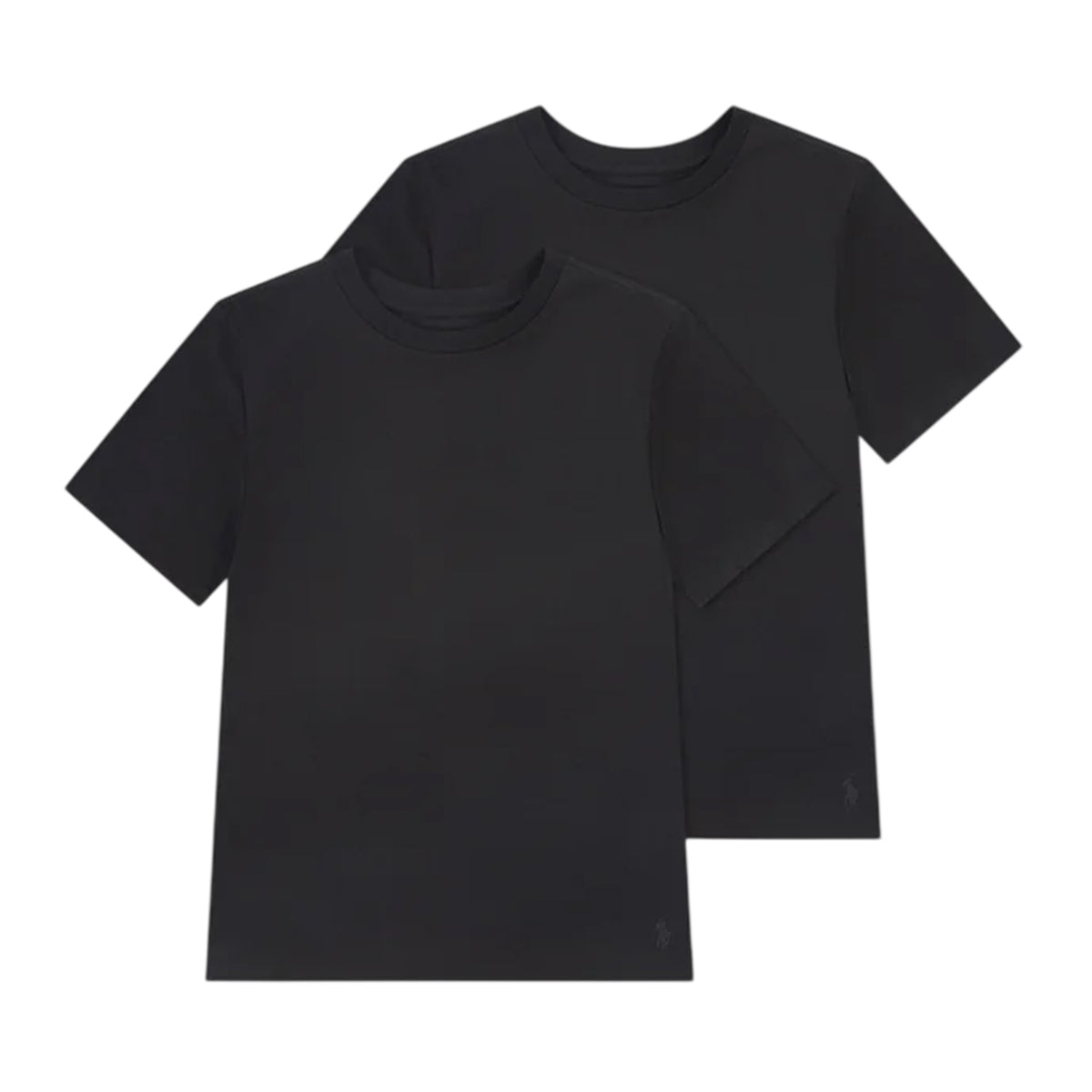 Black - Front - Ralph Lauren Childrens-Kids Cotton Jersey T-Shirt (Pack of 2)