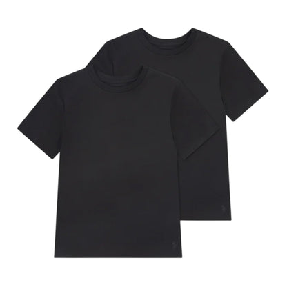 Black - Front - Ralph Lauren Childrens-Kids Cotton Jersey T-Shirt (Pack of 2)