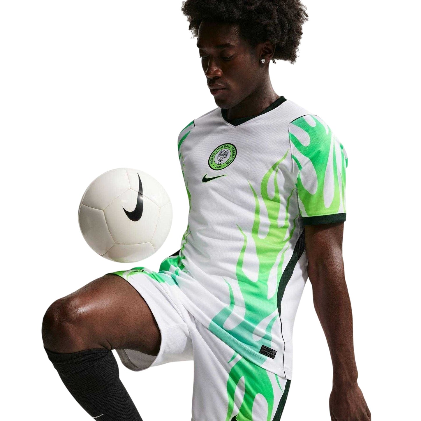 White - Side - Nike Mens Fifa World Cup 2026 Nigeria FC Replica Football Shorts