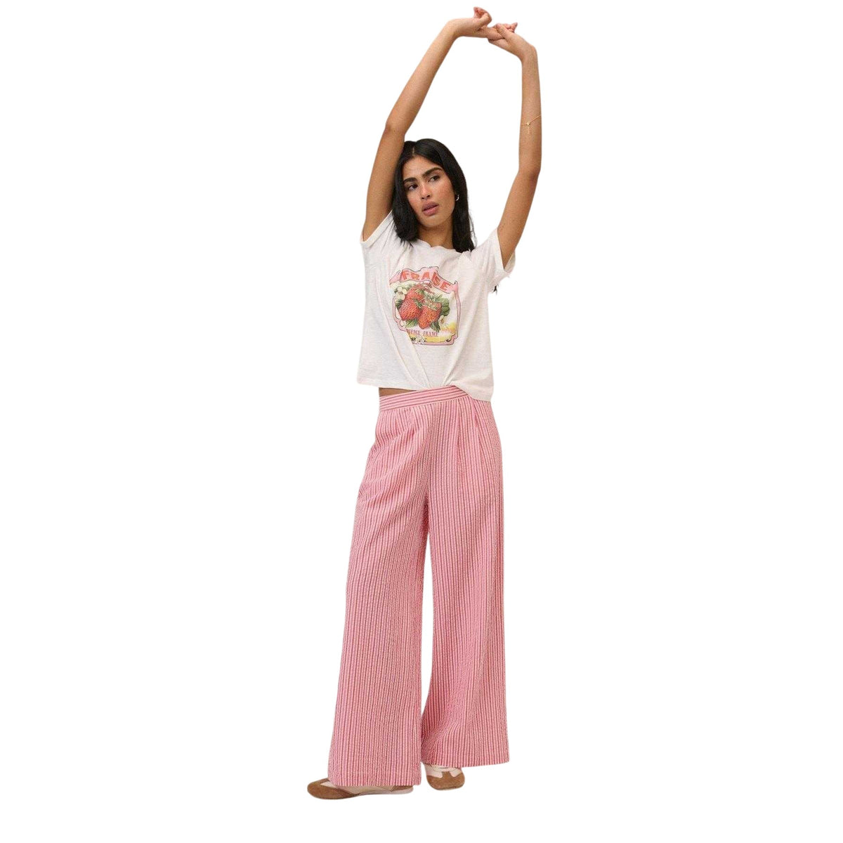 Multicoloured - Lifestyle - Nobody's Child Womens-Ladies Parker Cotton Striped Wide Leg Trousers