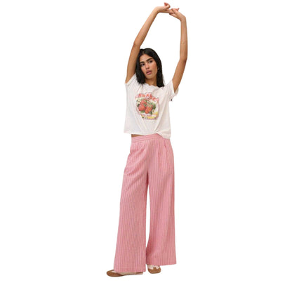 Multicoloured - Lifestyle - Nobody's Child Womens-Ladies Parker Cotton Striped Wide Leg Trousers