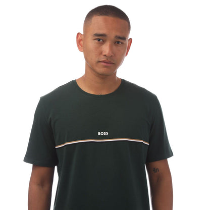 Green - Side - Hugo Boss Mens Logo T-Shirt