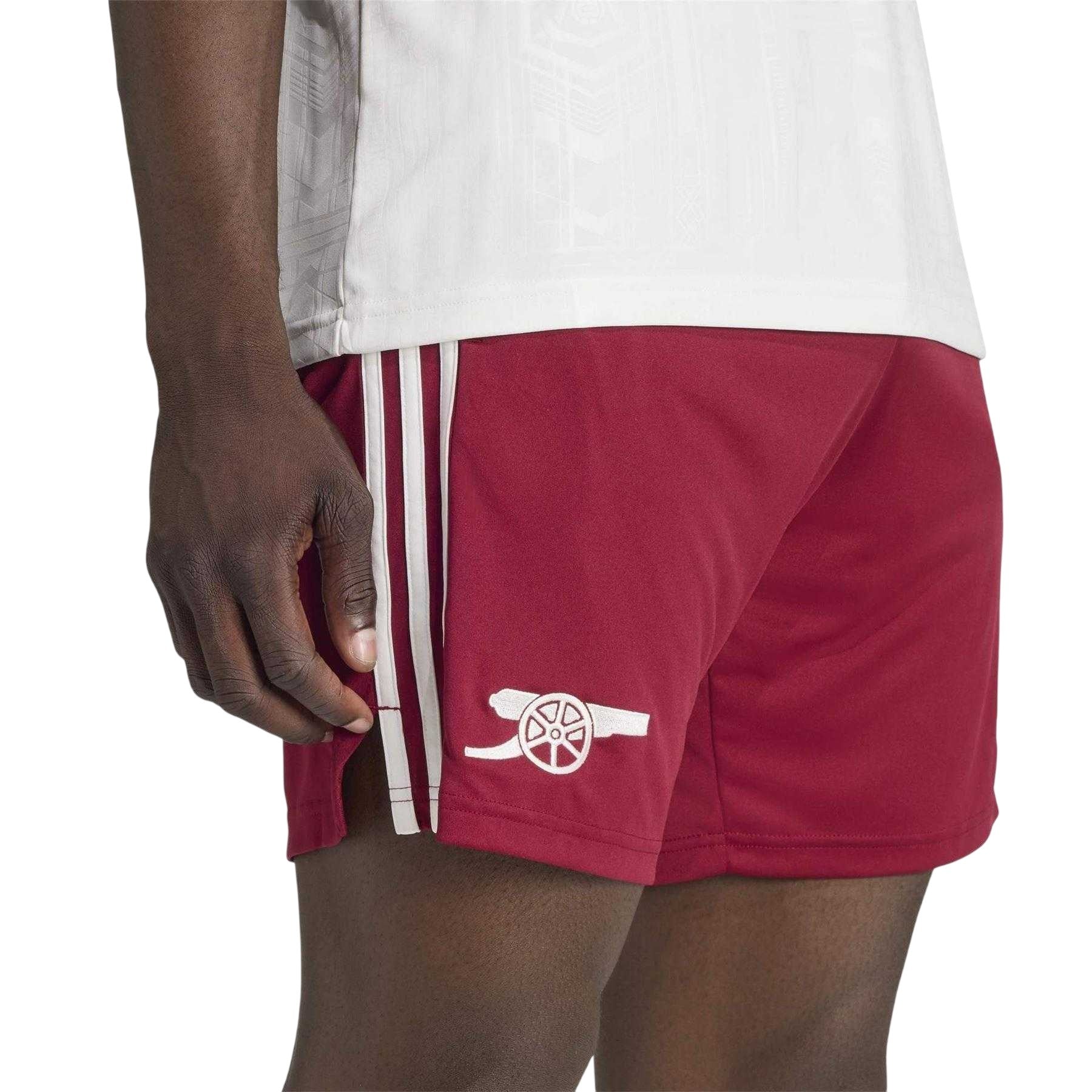 Red - Side - Adidas Mens Arsenal FC Football Shorts