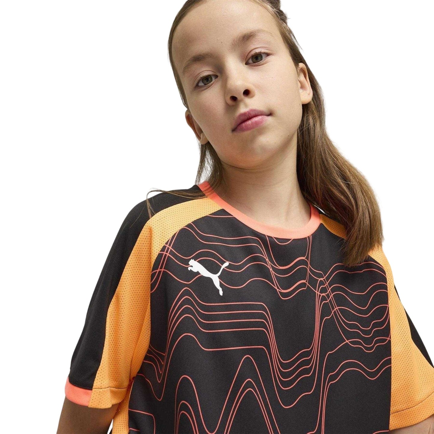 Black-White-Ultramarine Blue - Front - Puma Childrens-Kids Individualliga Football T-Shirt
