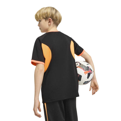 Black-Orange - Side - Puma Childrens-Kids Individualliga Football T-Shirt