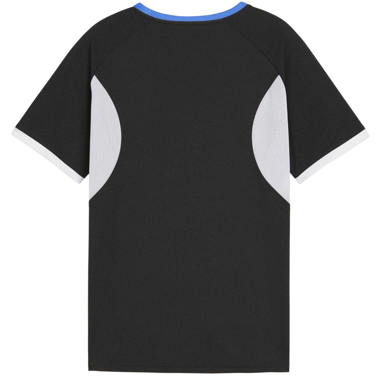 Black-White-Ultramarine Blue - Side - Puma Childrens-Kids Individualliga Football T-Shirt