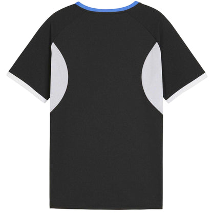 Black-White-Ultramarine Blue - Side - Puma Childrens-Kids Individualliga Football T-Shirt