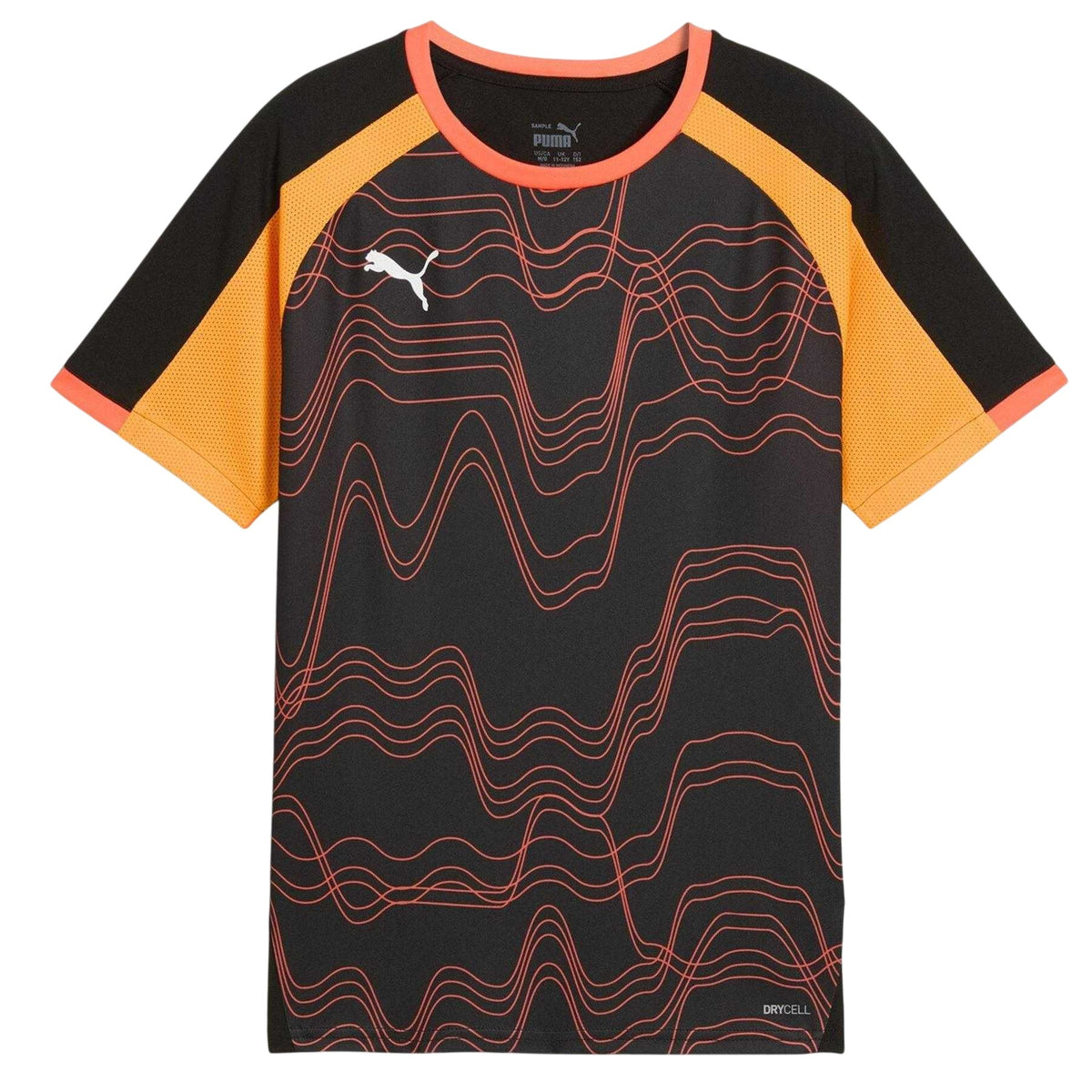 Black-Orange - Front - Puma Childrens-Kids Individualliga Football T-Shirt