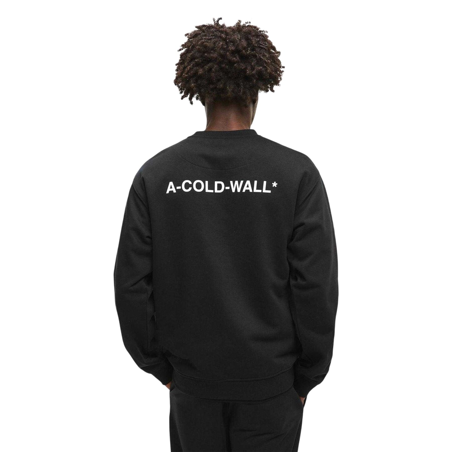 Black - Pack Shot - A-COLD-WALL Mens Burham Crew Neck Sweatshirt