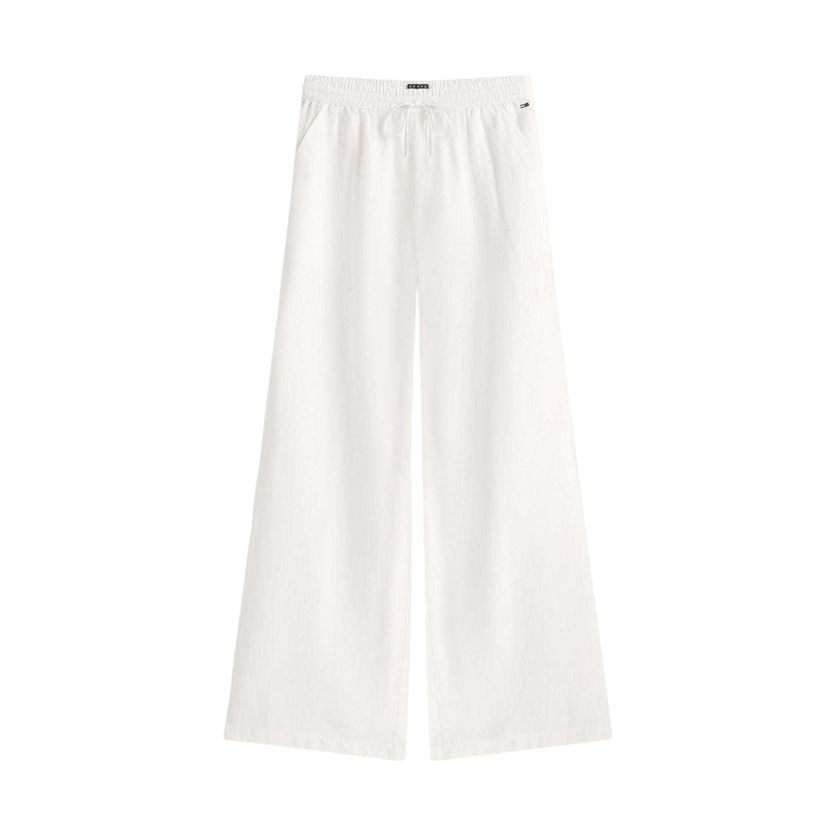 Ecru - Front - Tommy Jeans Womens-Ladies Lightweight Straight Leg Trousers