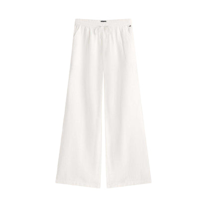 Ecru - Front - Tommy Jeans Womens-Ladies Lightweight Straight Leg Trousers