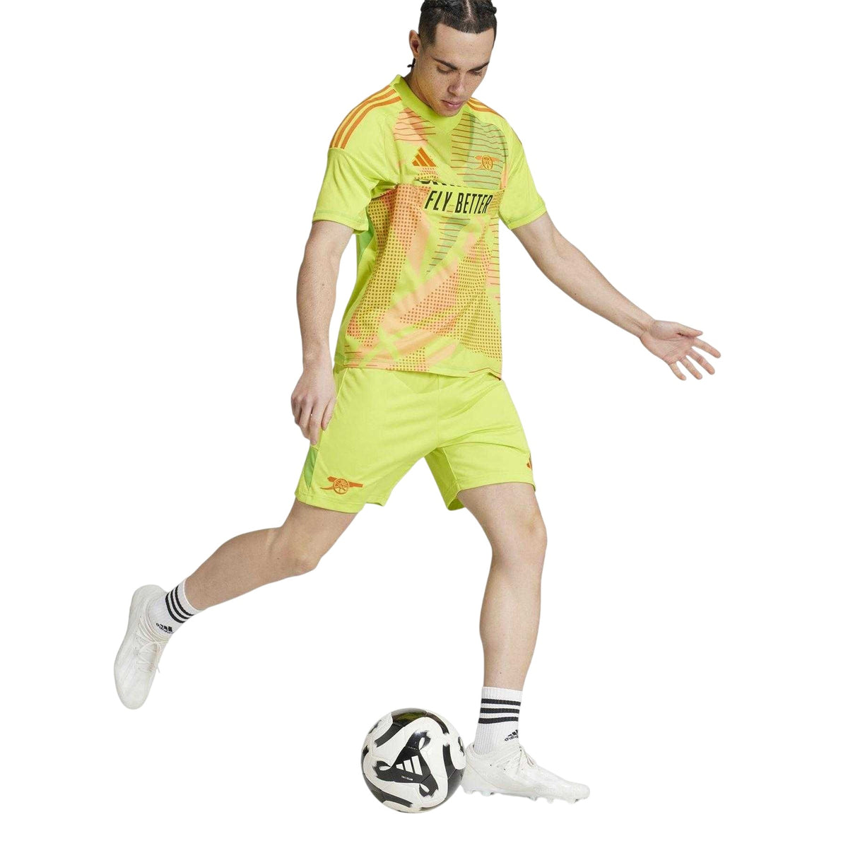 Yellow - Pack Shot - Adidas Unisex Adult 2024-2025 Arsenal FC Goalkeeper Shorts