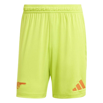 Yellow - Front - Adidas Unisex Adult 2024-2025 Arsenal FC Goalkeeper Shorts