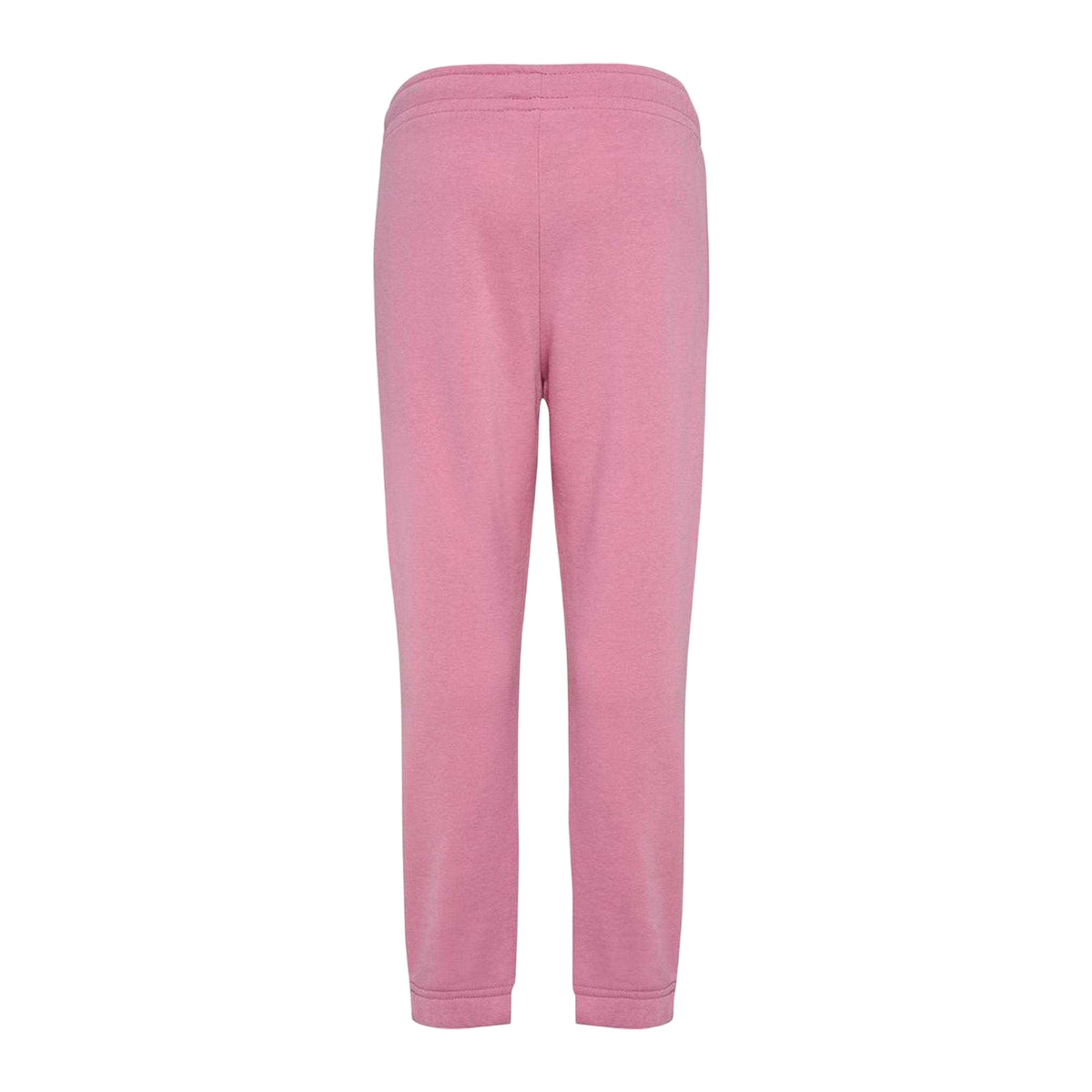 Pink - Back - Hummel Girls Cotton Blend Print Regular Sweatpants
