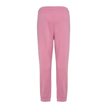 Pink - Back - Hummel Girls Cotton Blend Print Regular Sweatpants