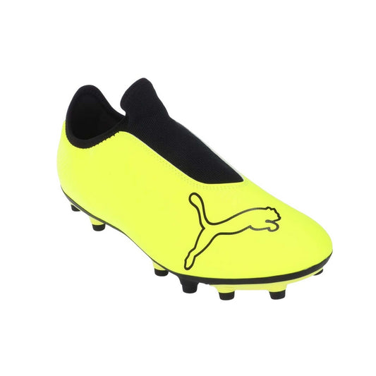 Yellow - Front - Puma Mens Finesse Slip-on Firm Ground Football Boots