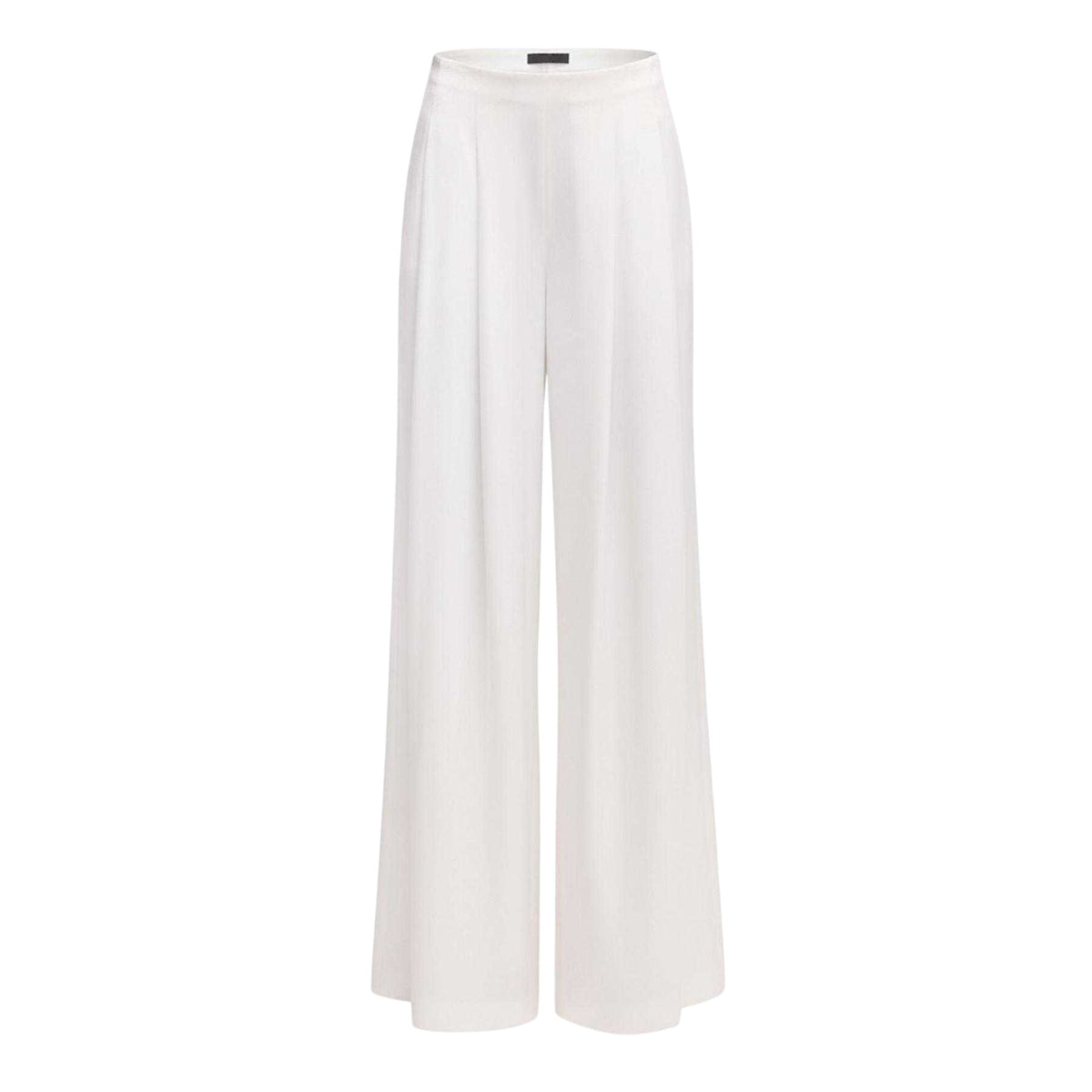 White - Front - Boss Womens-Ladies Tetosa Pleated Relaxed Fit Trousers