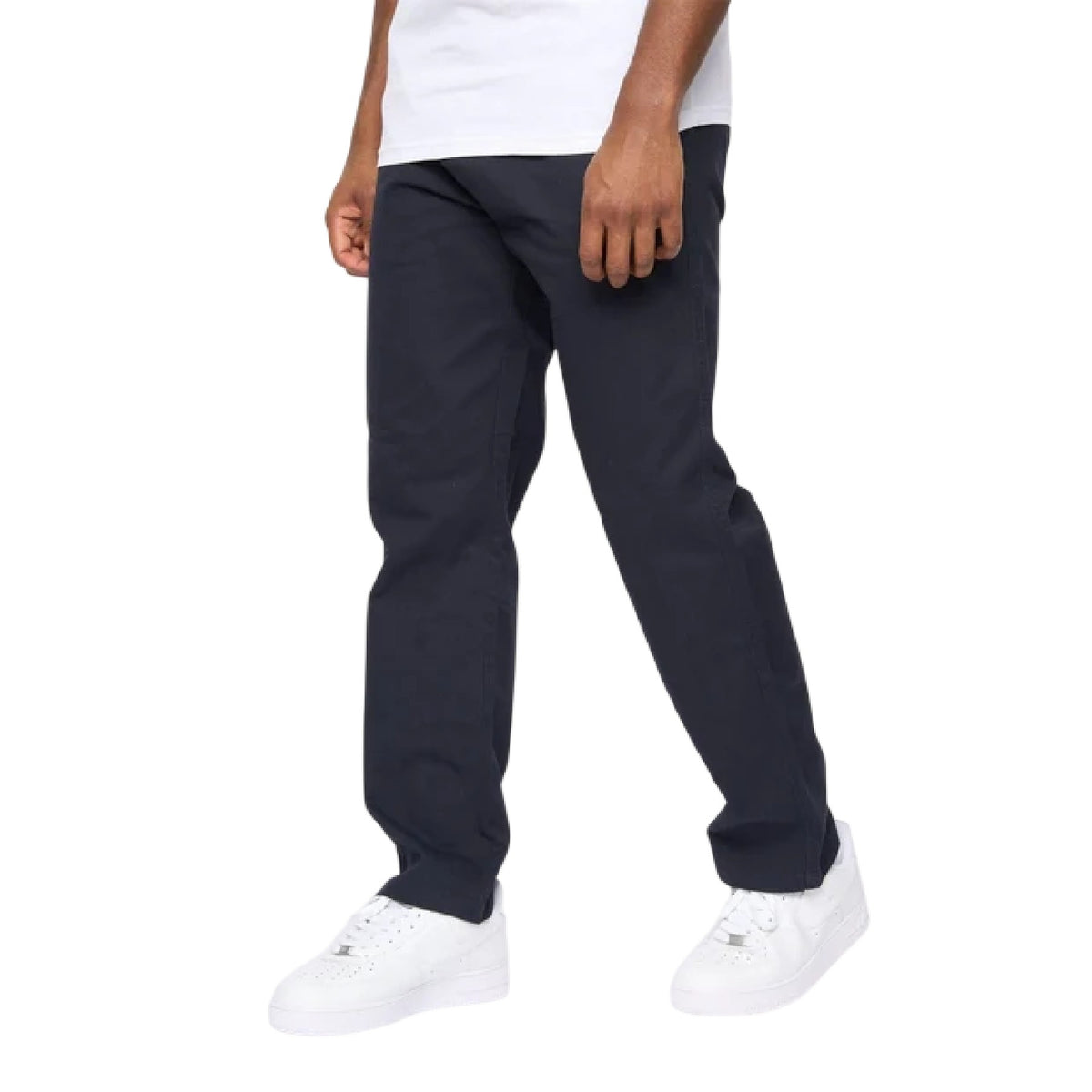 Blue - Side - Crosshatch Mens Blansmoore Relaxed Fit Trousers