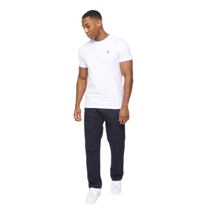 Blue - Pack Shot - Crosshatch Mens Blansmoore Relaxed Fit Trousers