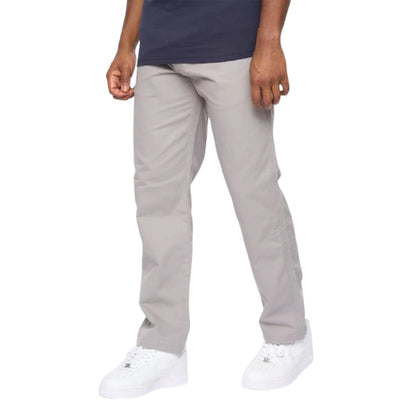 Grey - Side - Crosshatch Mens Blansmoore Relaxed Fit Trousers