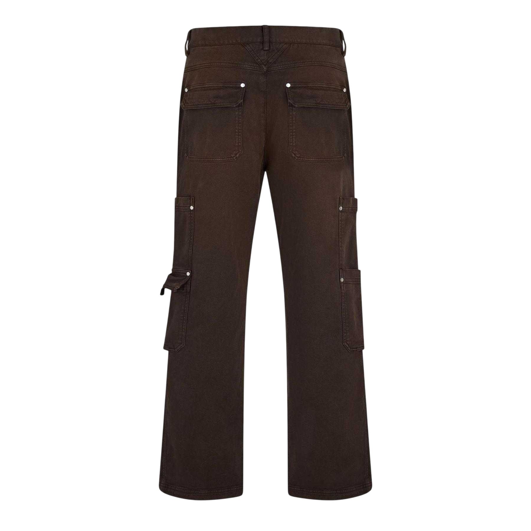 Cedar - Back - Represent Mens Workshop Relaxed Fit Cargo Trousers