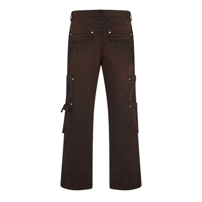 Cedar - Back - Represent Mens Workshop Relaxed Fit Cargo Trousers