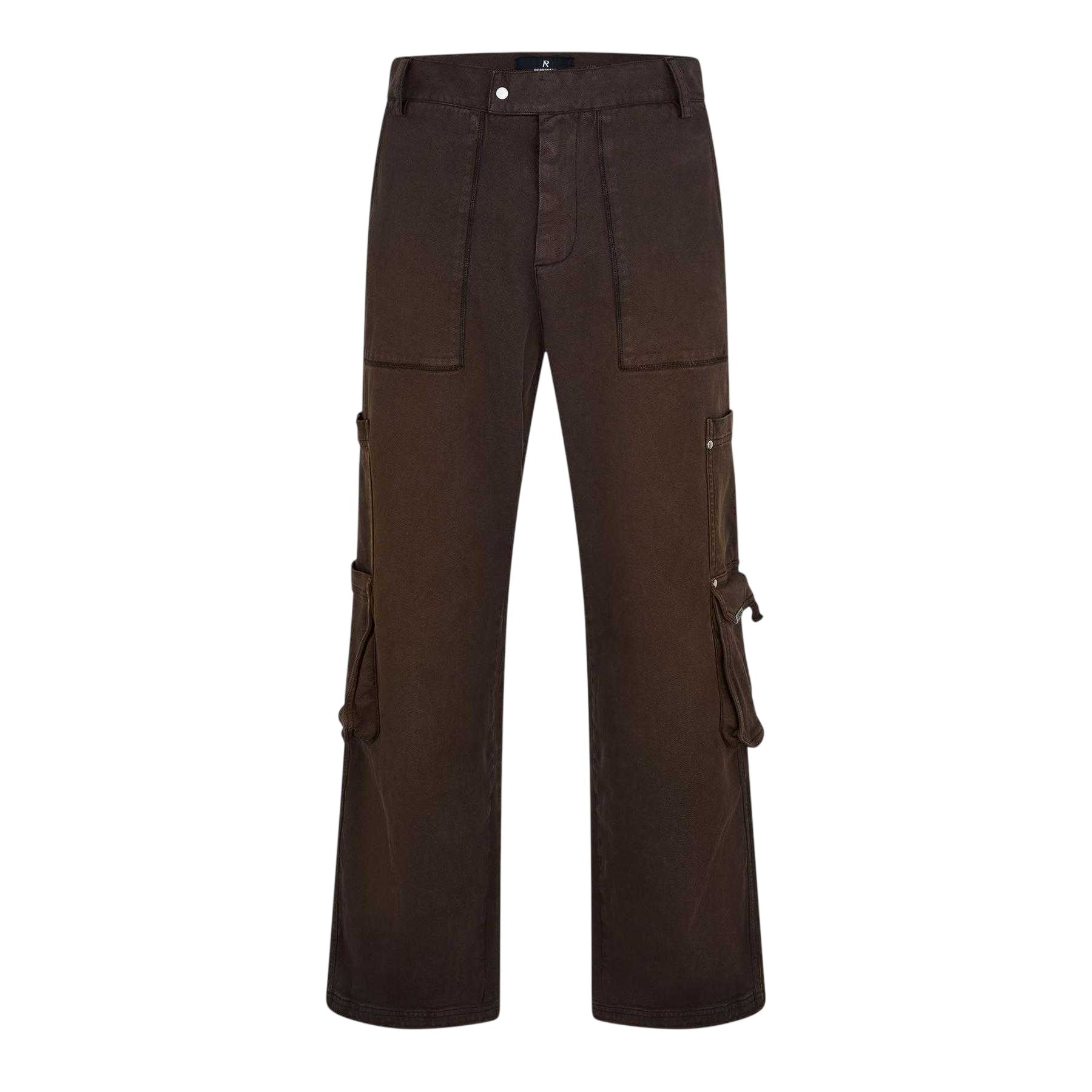 Cedar - Front - Represent Mens Workshop Relaxed Fit Cargo Trousers