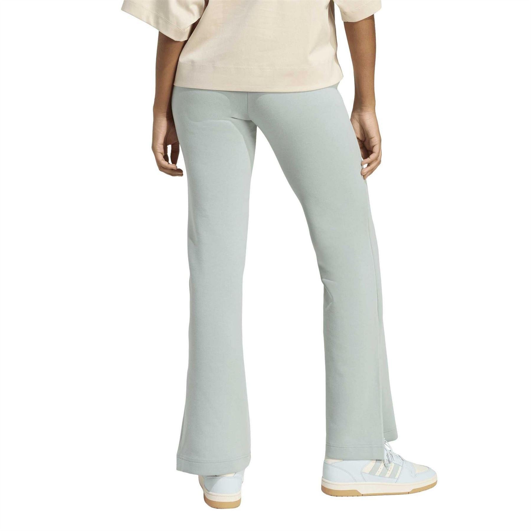 Sage - Back - Adidas Womens-Ladies Peached Flared Sweatpants