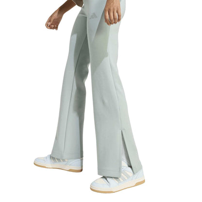 Sage - Side - Adidas Womens-Ladies Peached Flared Sweatpants