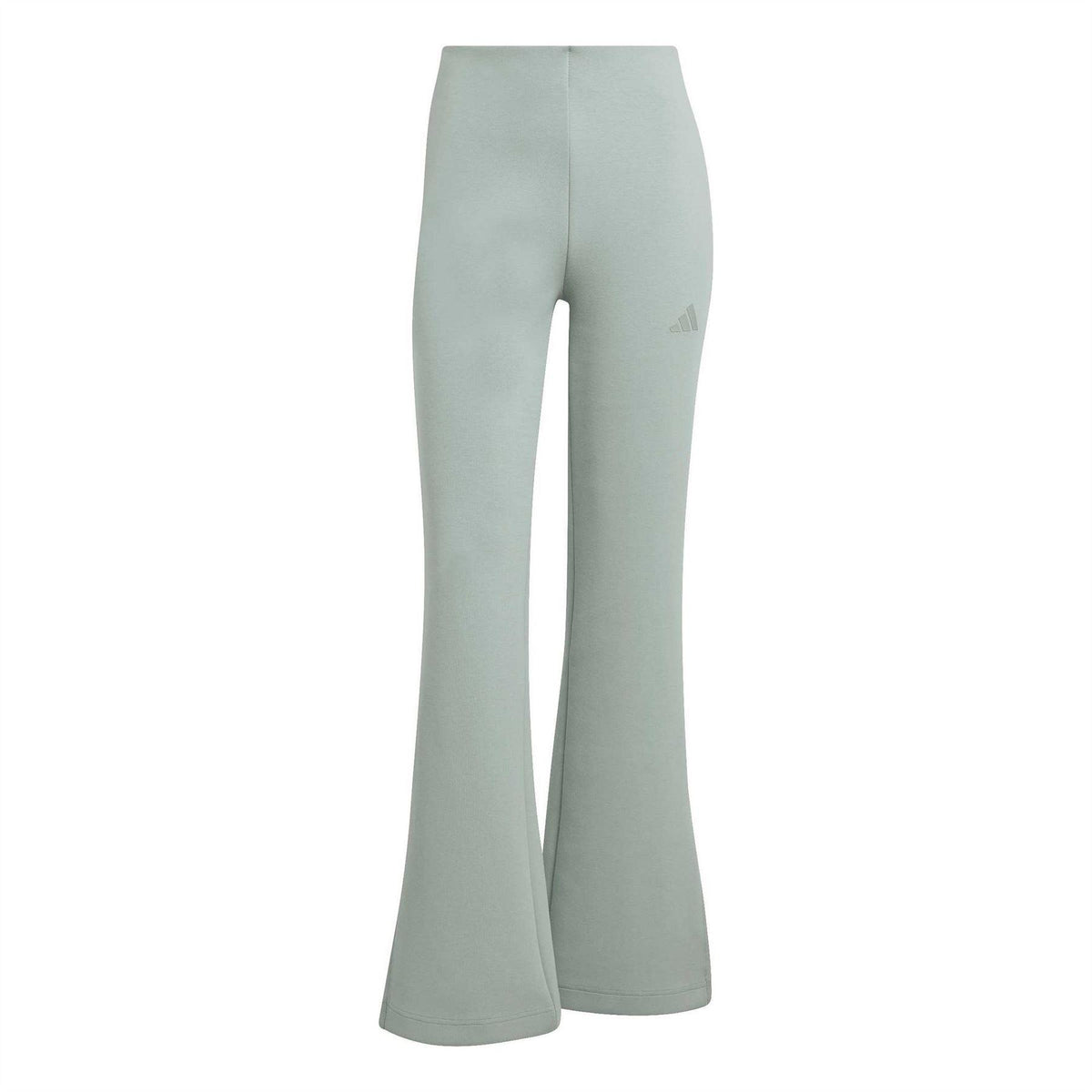 Sage - Front - Adidas Womens-Ladies Peached Flared Sweatpants