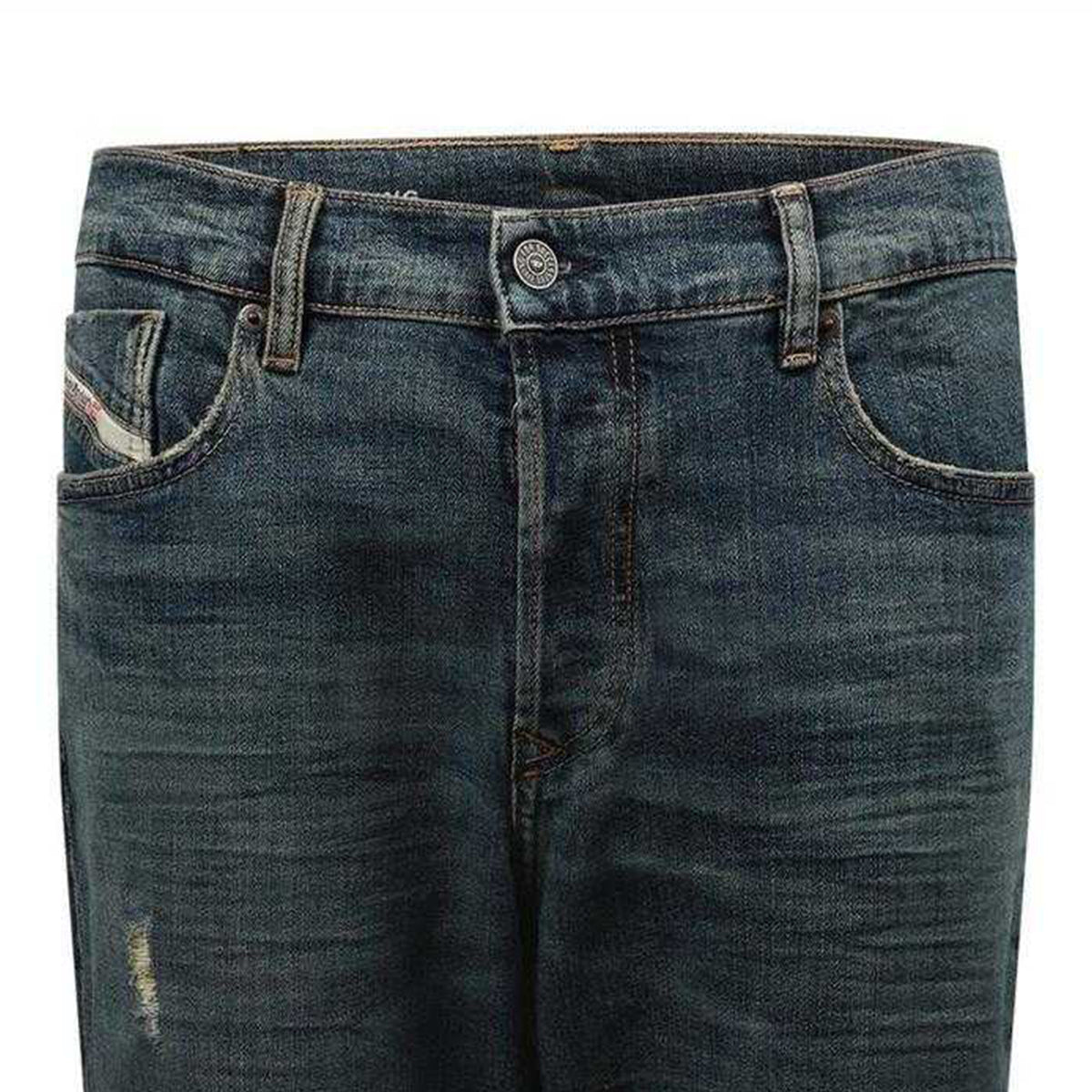 Blue Denim - Side - Diesel Mens 2005 D-Fining Jeans