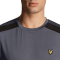 Navy - Side - Lyle & Scott Mens Branded Shoulder T-Shirt