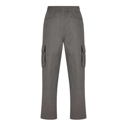Dark Taupe - Back - Represent Mens Elasticated Waist Cargo Trousers