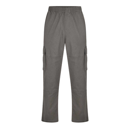 Dark Taupe - Front - Represent Mens Elasticated Waist Cargo Trousers