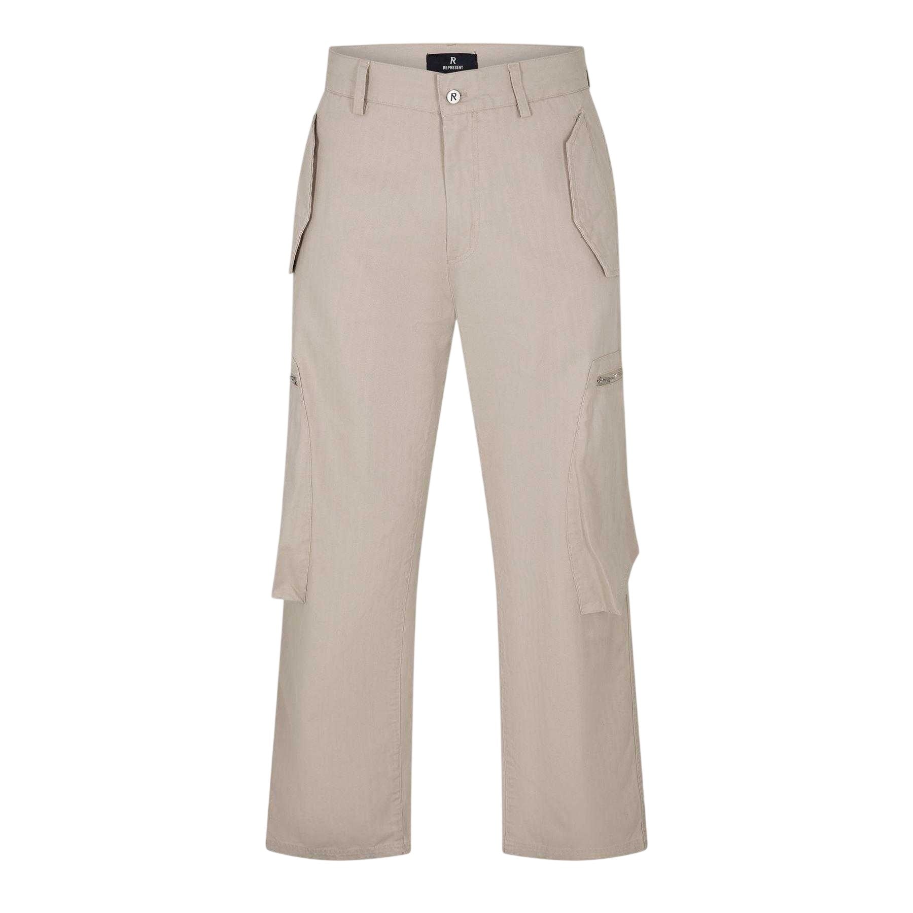 Cashmere - Front - Represent Mens Loose Fit Cargo Trousers