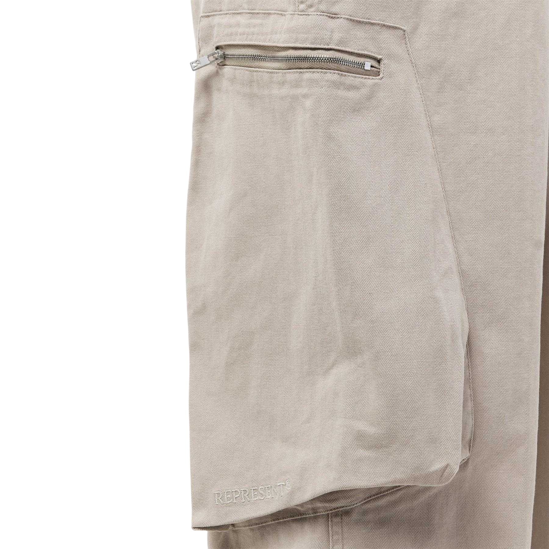 Cashmere - Side - Represent Mens Loose Fit Cargo Trousers
