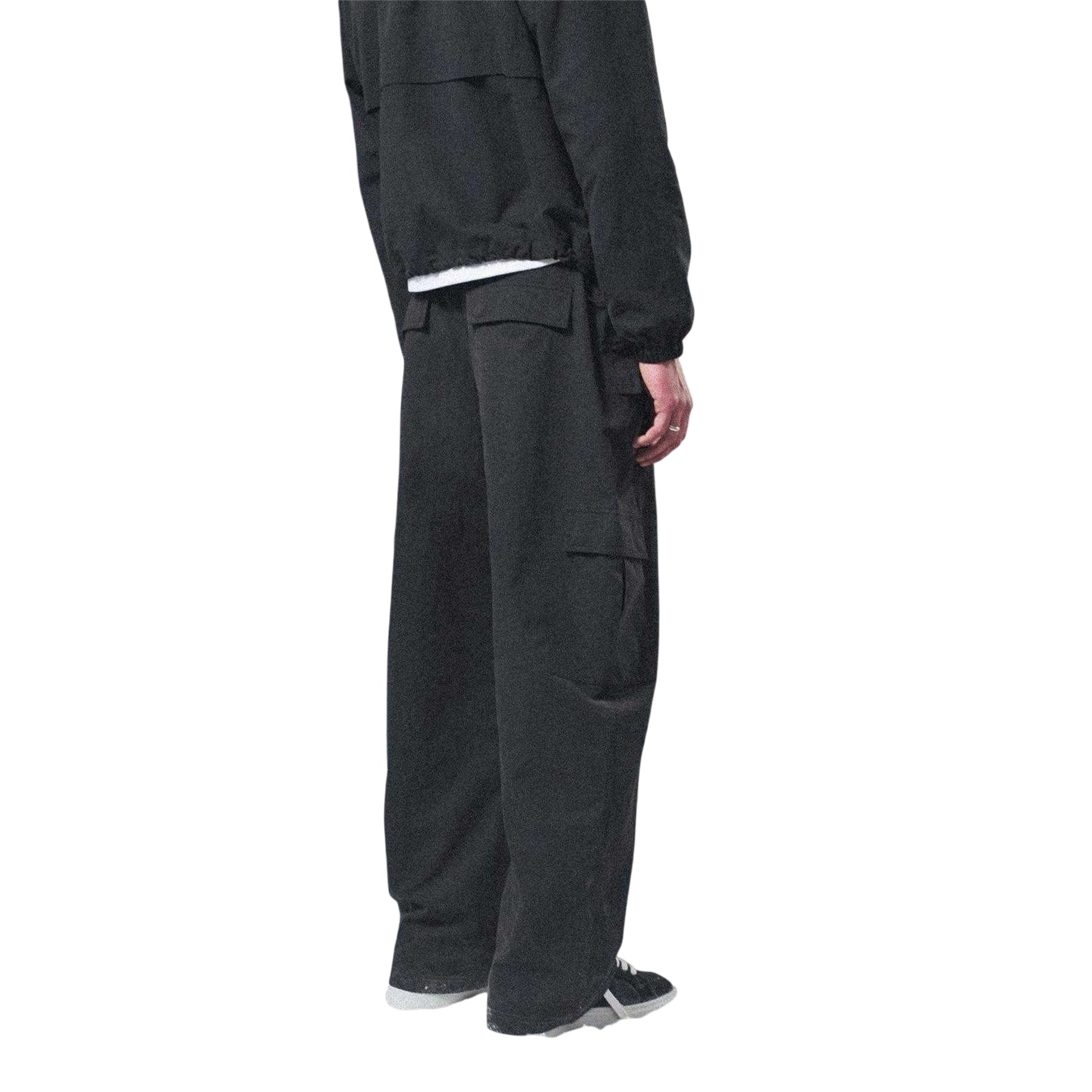 Black - Pack Shot - Couture Club Mens Ripstop Cargo Trousers