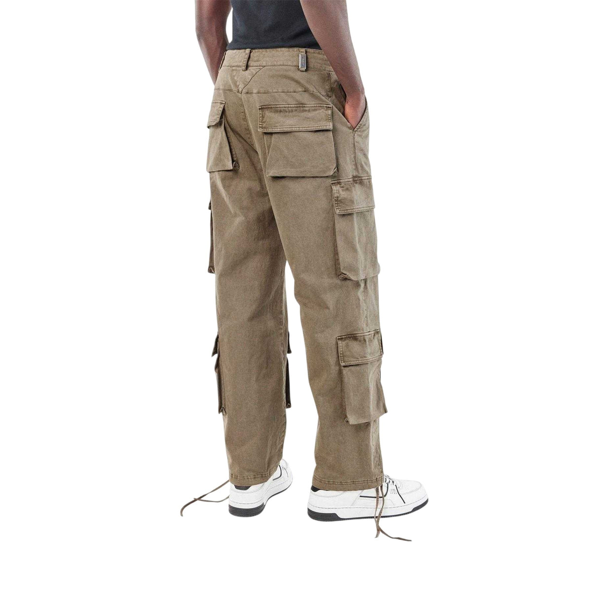 Gray Dawn - Lifestyle - Represent Mens Cotton Multi Pocket Baggy Cargo Trousers