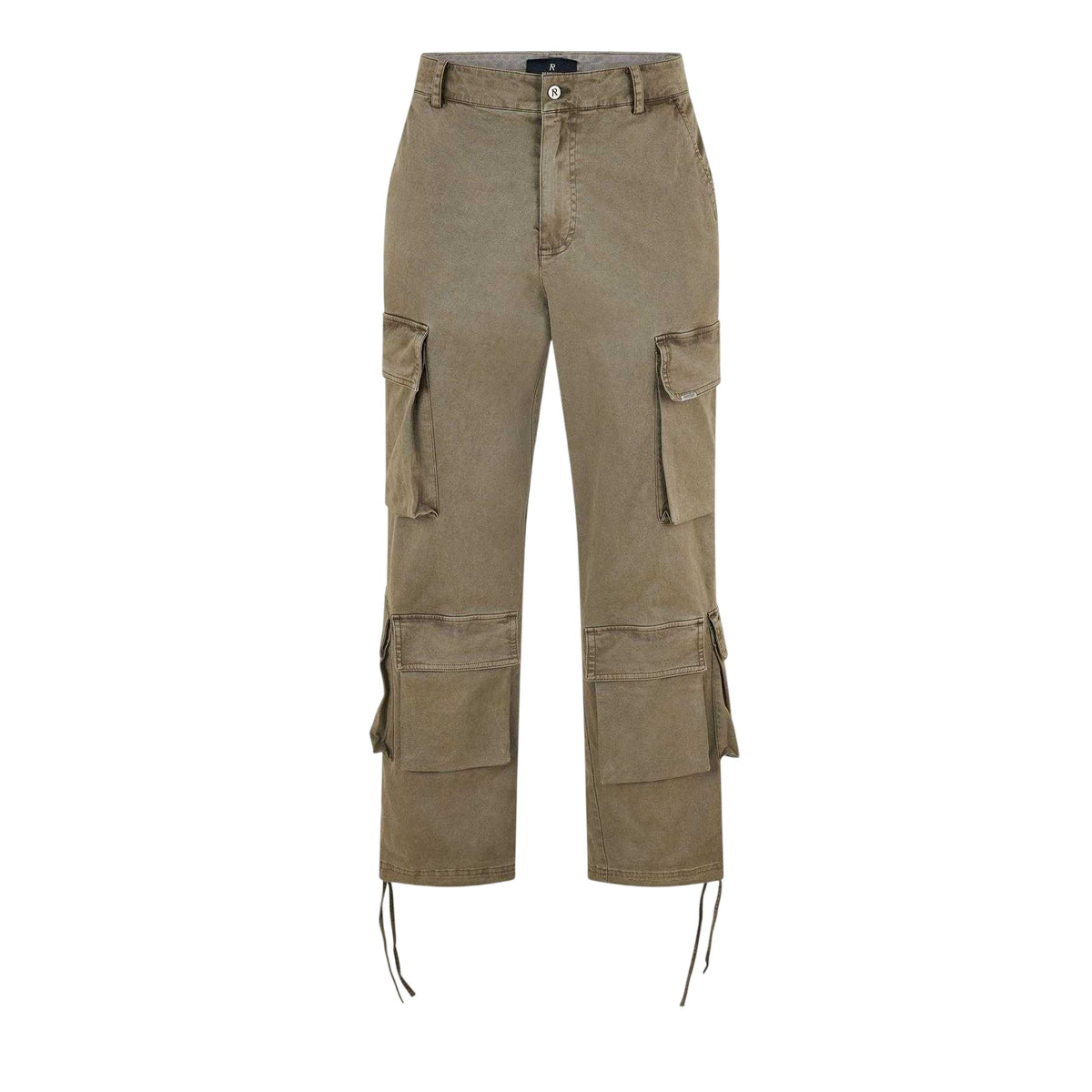 Gray Dawn - Front - Represent Mens Cotton Multi Pocket Baggy Cargo Trousers