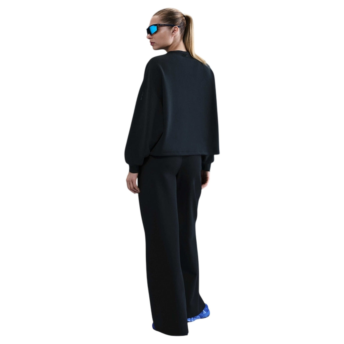 Black-Anthracite-Smoke Grey - Back - Nike Womens-Ladies Flared Flared Trousers