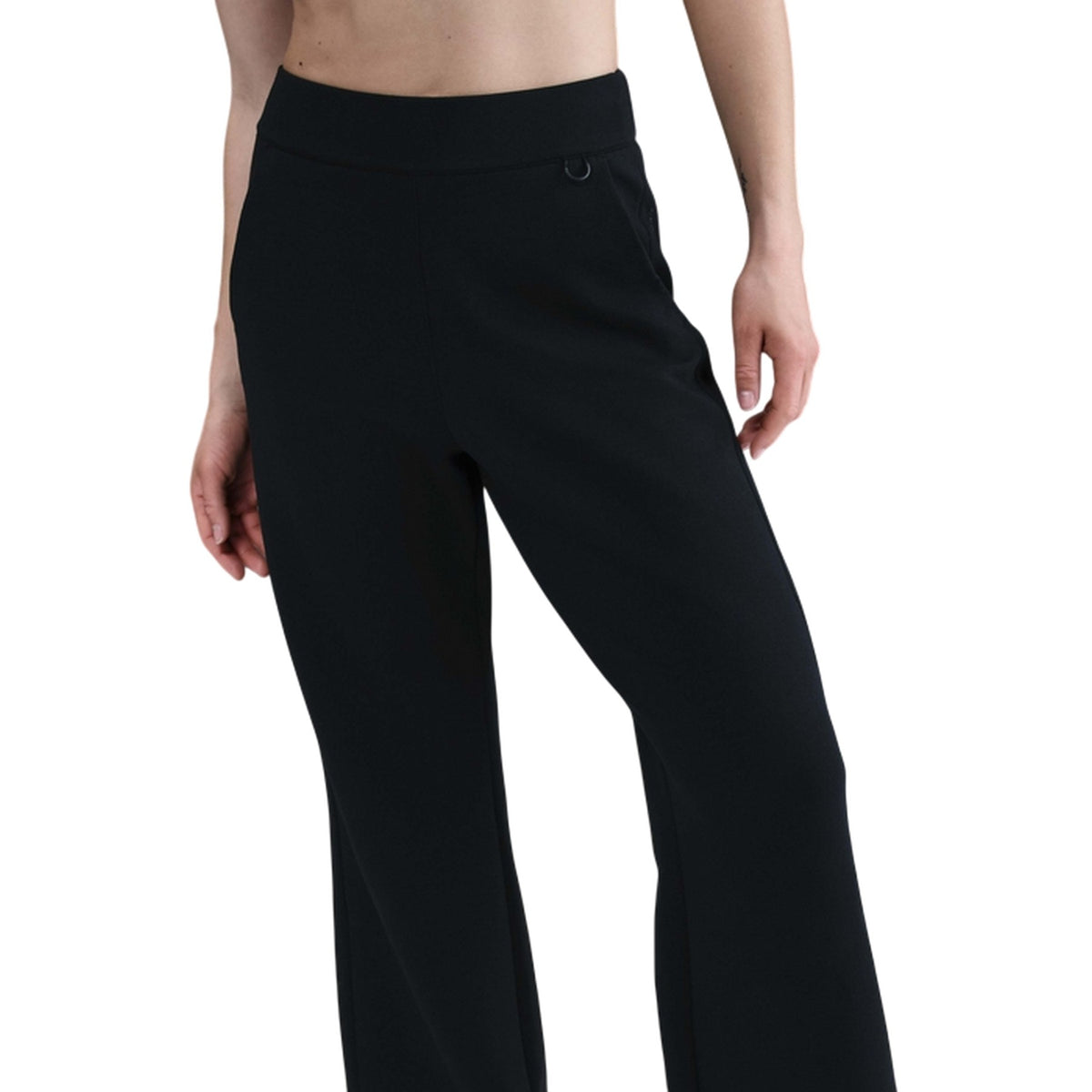 Black-Anthracite-Smoke Grey - Side - Nike Womens-Ladies Flared Flared Trousers