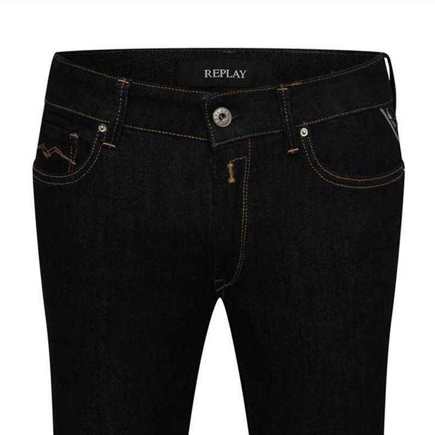 Dark Navy - Side - Replay Womens-Ladies Luz Skinny Jeans