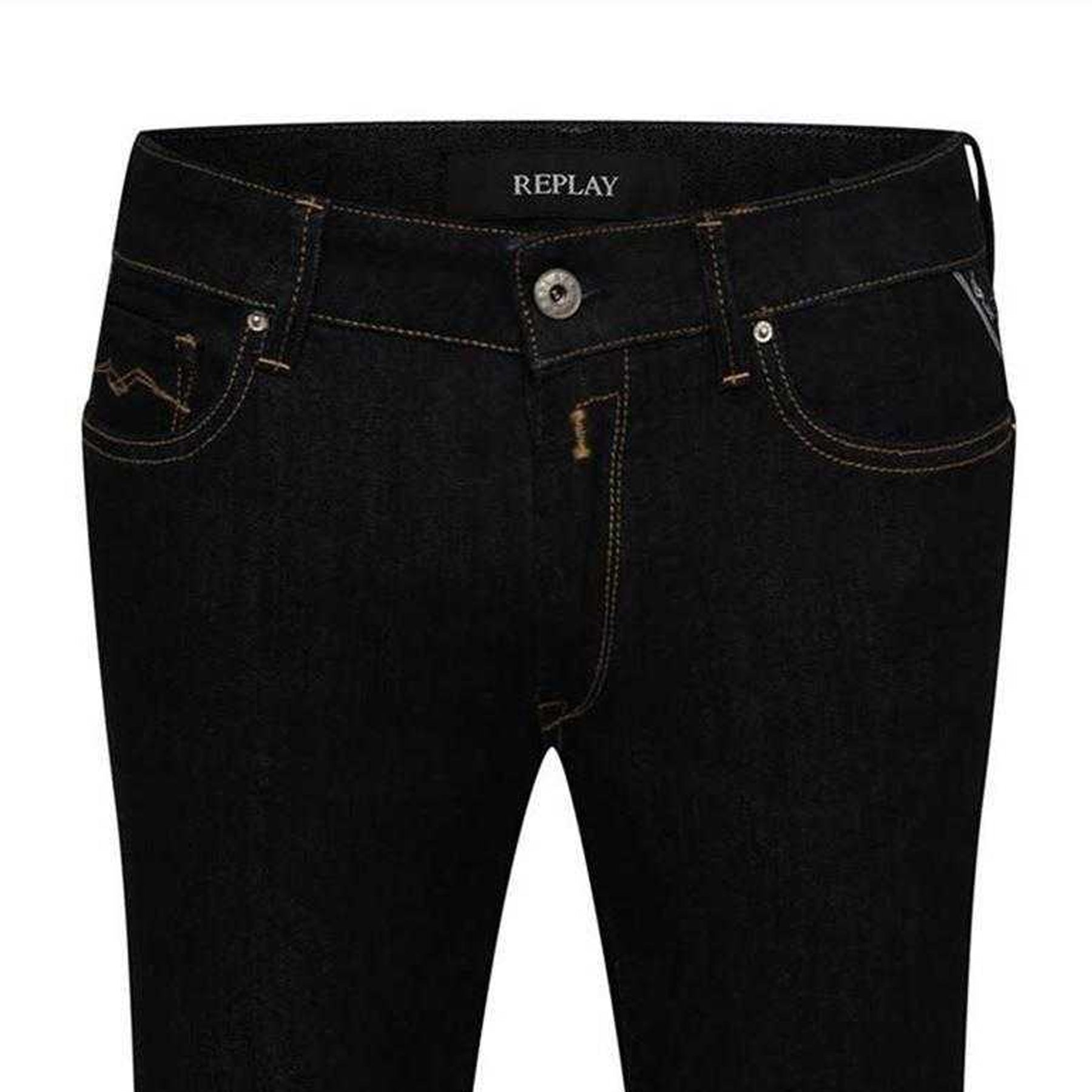 Dark Navy - Side - Replay Womens-Ladies Luz Skinny Jeans