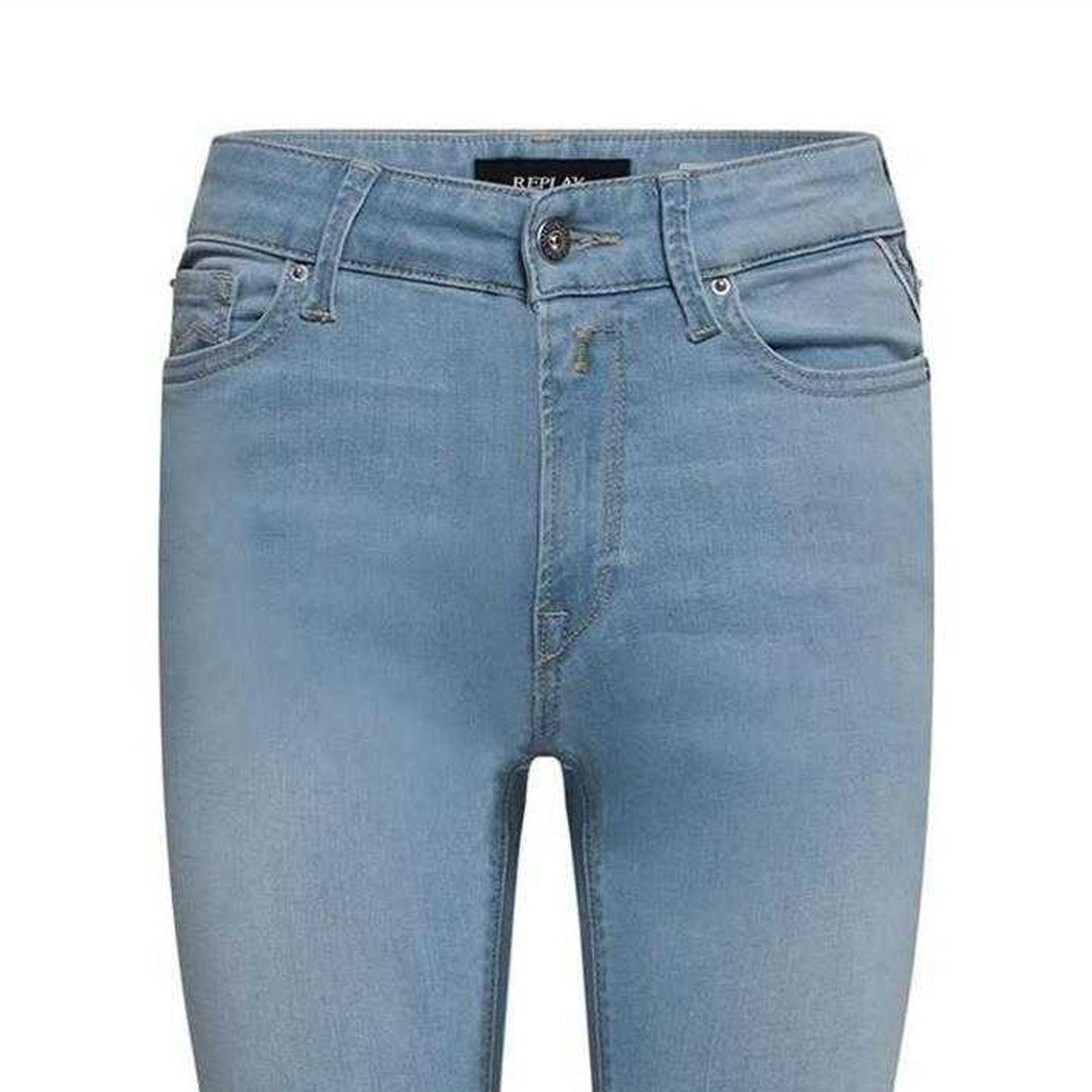Light Blue - Side - Replay Womens-Ladies Luz Skinny Jeans
