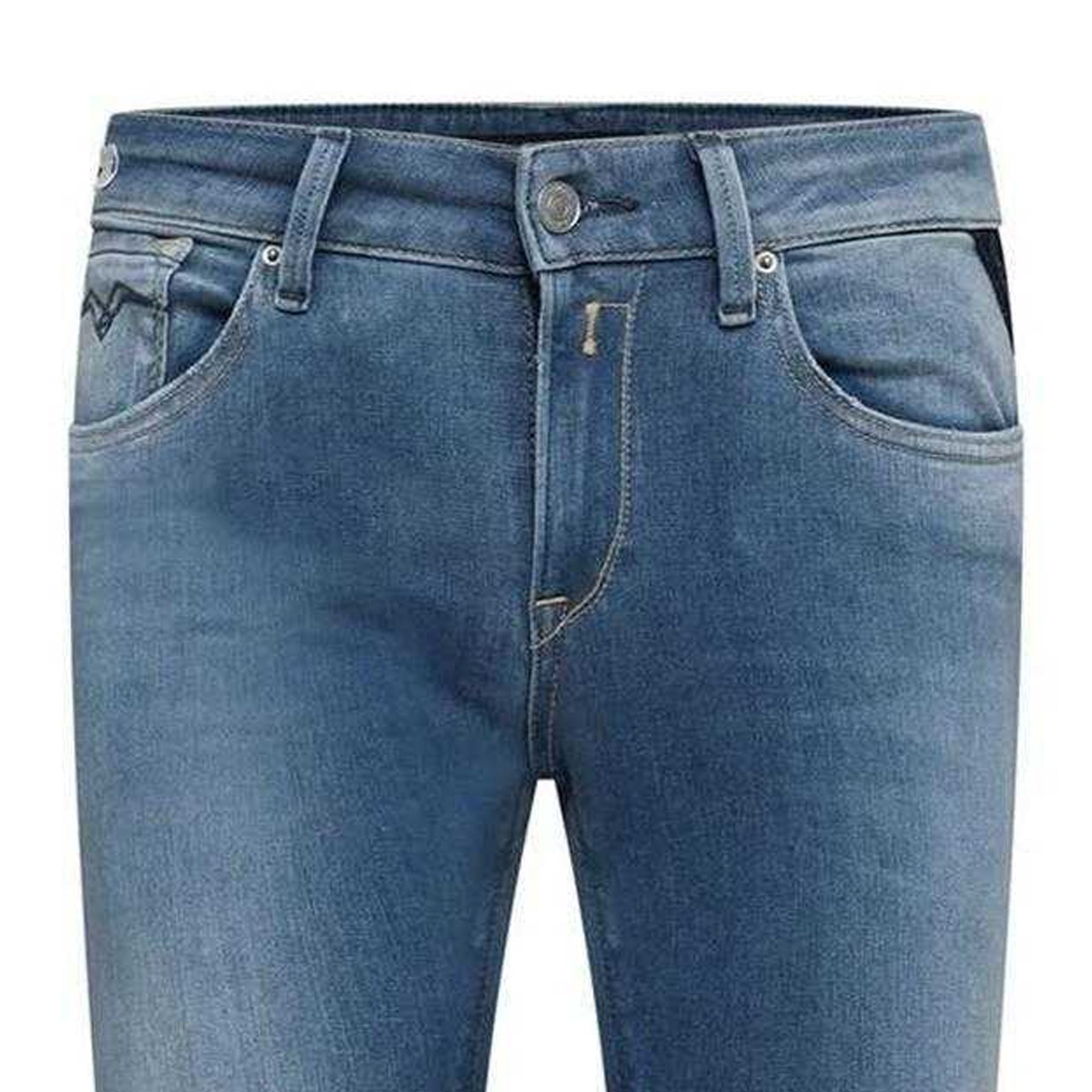 Blue - Side - Replay Womens-Ladies Luz Skinny Jeans