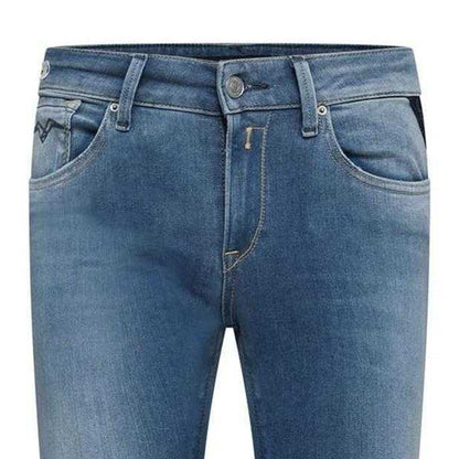 Blue - Side - Replay Womens-Ladies Luz Skinny Jeans