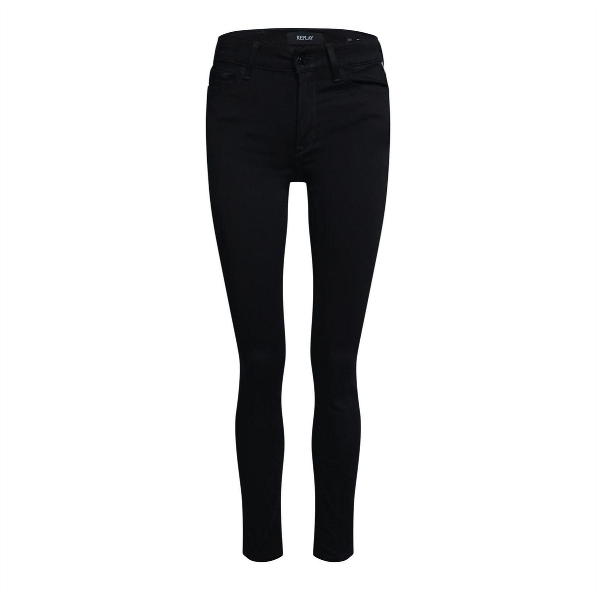 Blue-Dark Navy - Front - Replay Womens-Ladies Luz Skinny Jeans