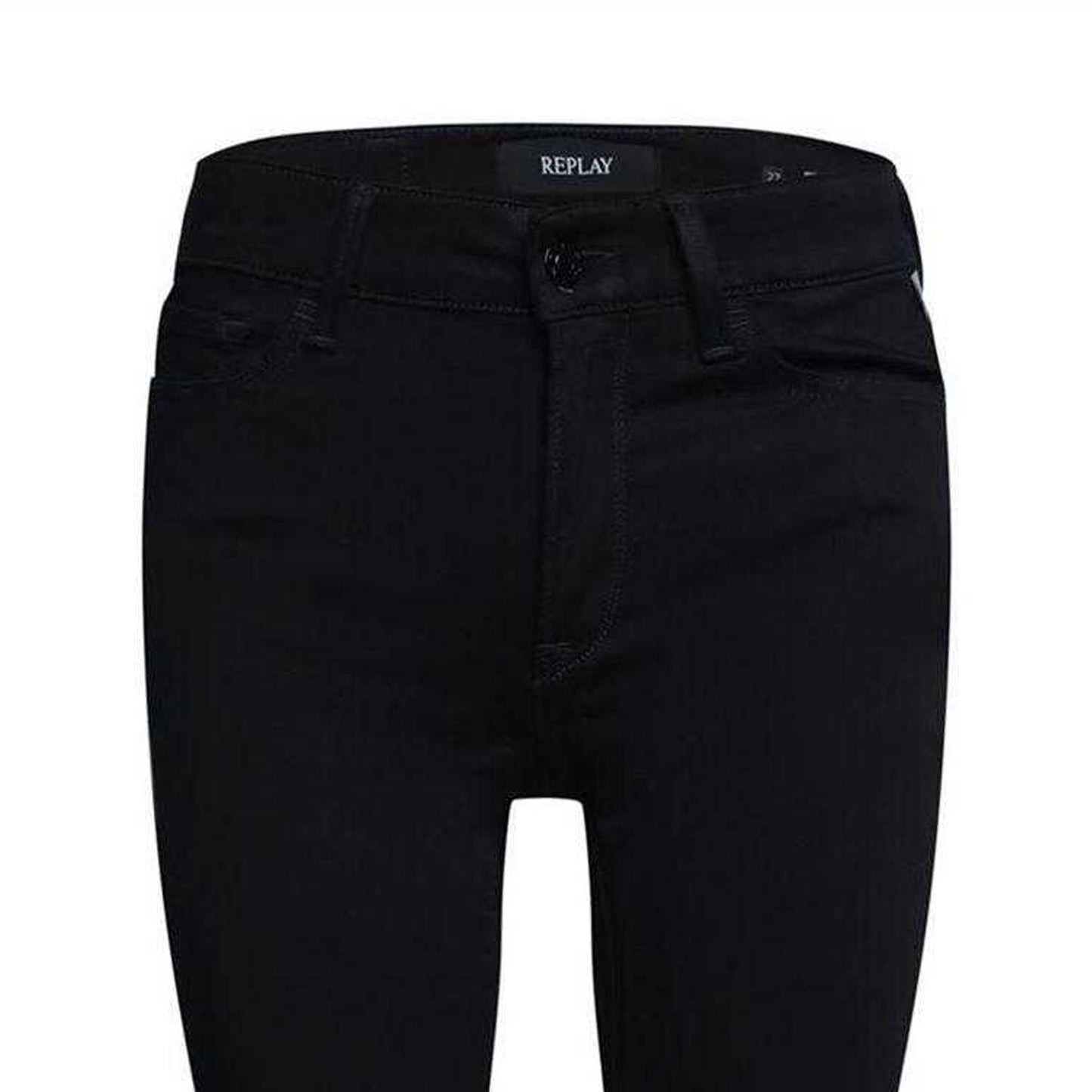 Blue-Dark Navy - Side - Replay Womens-Ladies Luz Skinny Jeans